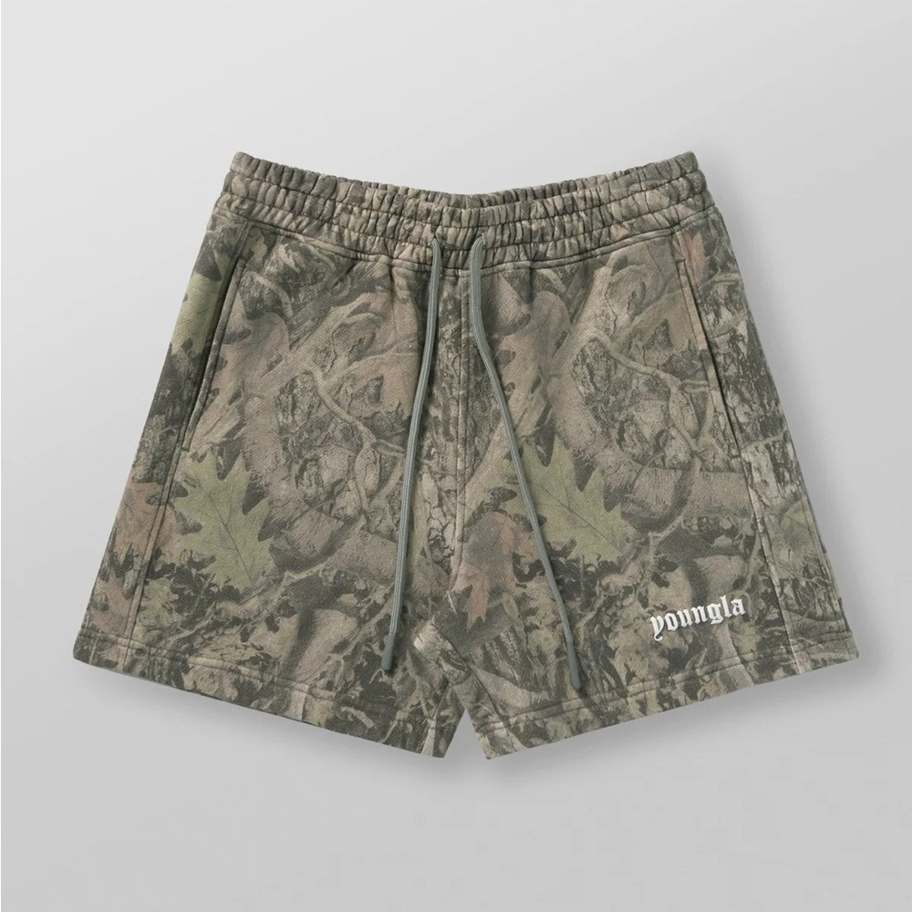YoungLA Tree Camo Cotton Shorts 1118